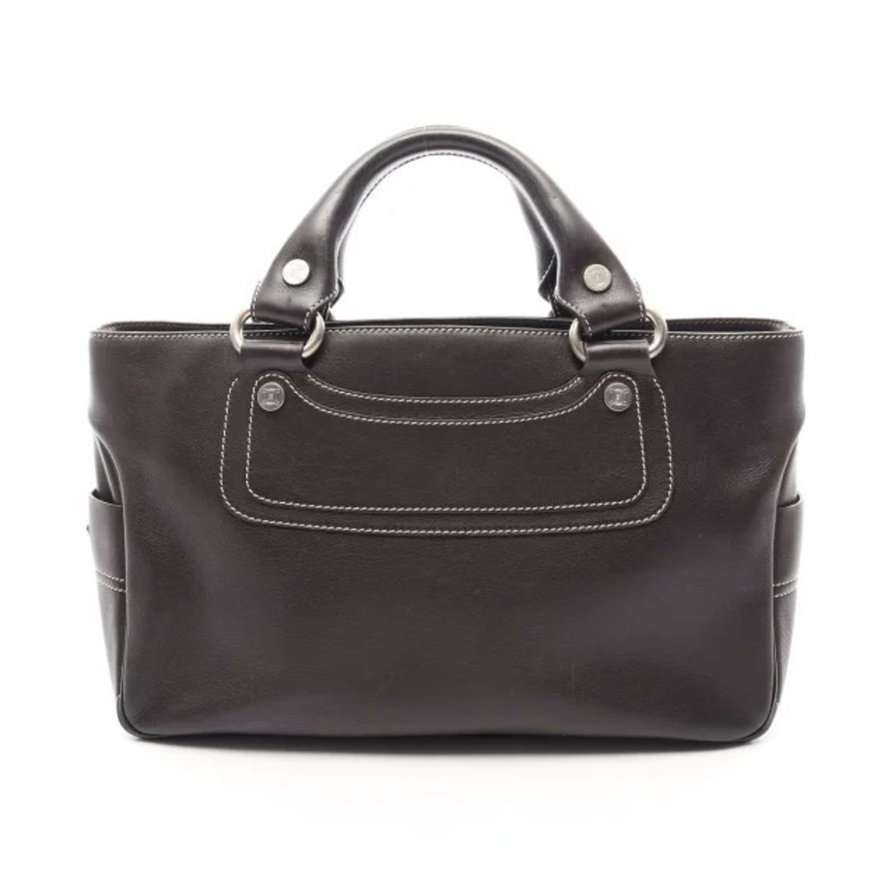 Celine Boogie Bag Handbag Leather Brown